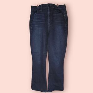 Paige Flaunt Denim Collection Femme Jean Novela High Rise Luxury Denim Dark Blue